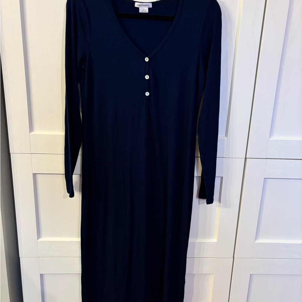 Ingrid & Isabel Maternity Midnight Blue Long Sleeve Dress
